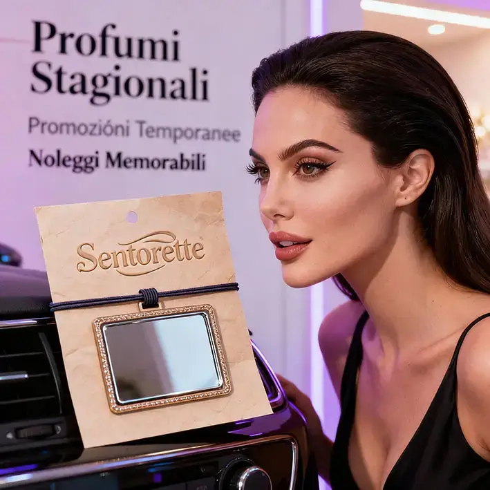 Personalisierter Auto-Lufterfrischer für temporäre Kampagnen und saisonale Düfte – Marketinginstrument für Aktionen und Ereignisse im Carsharing﻿﻿